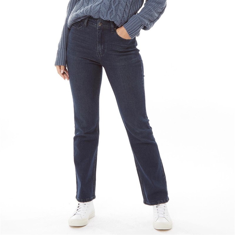 Onfire Womens Ladies Bootcut Jeans Dark Wash