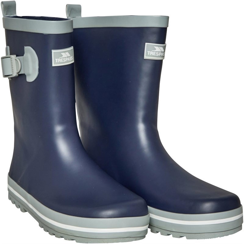 Trespass Boys Trumpet Buckle Wellington Boots Navy