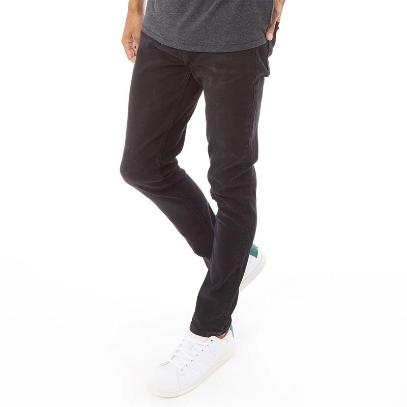 JACK AND JONES Mens Glenn Original MF 105 Slim Fit Jeans Black Denim