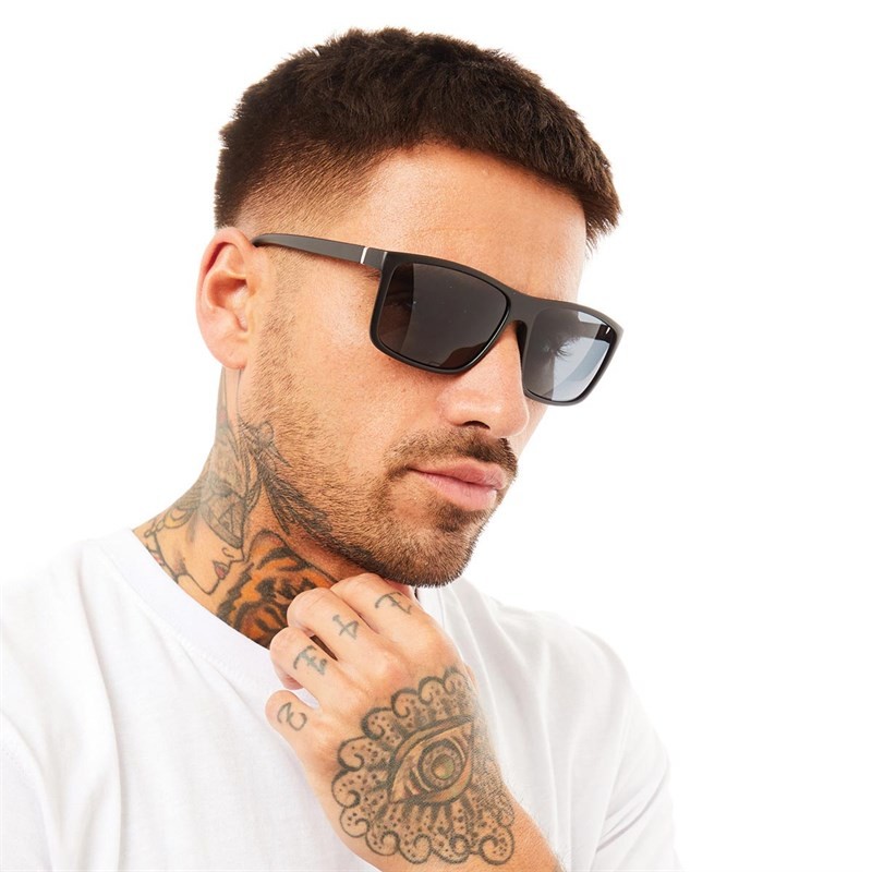 DFND London Mens Wrap Sunglasses Black