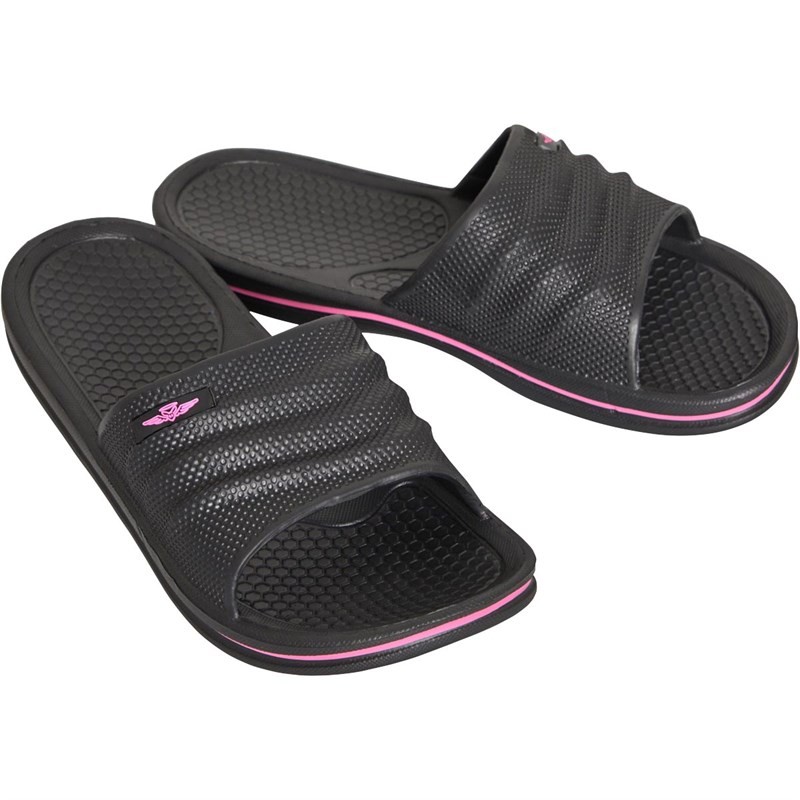 Board Angels Womens Sliders Black/Pink