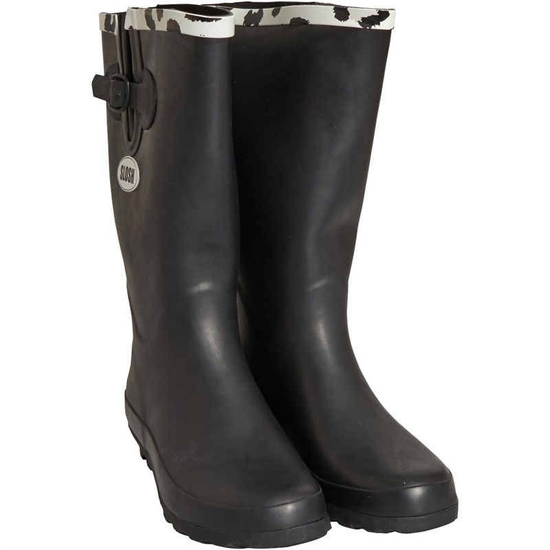 Slosh Womens Armitage Wellington Boots Black