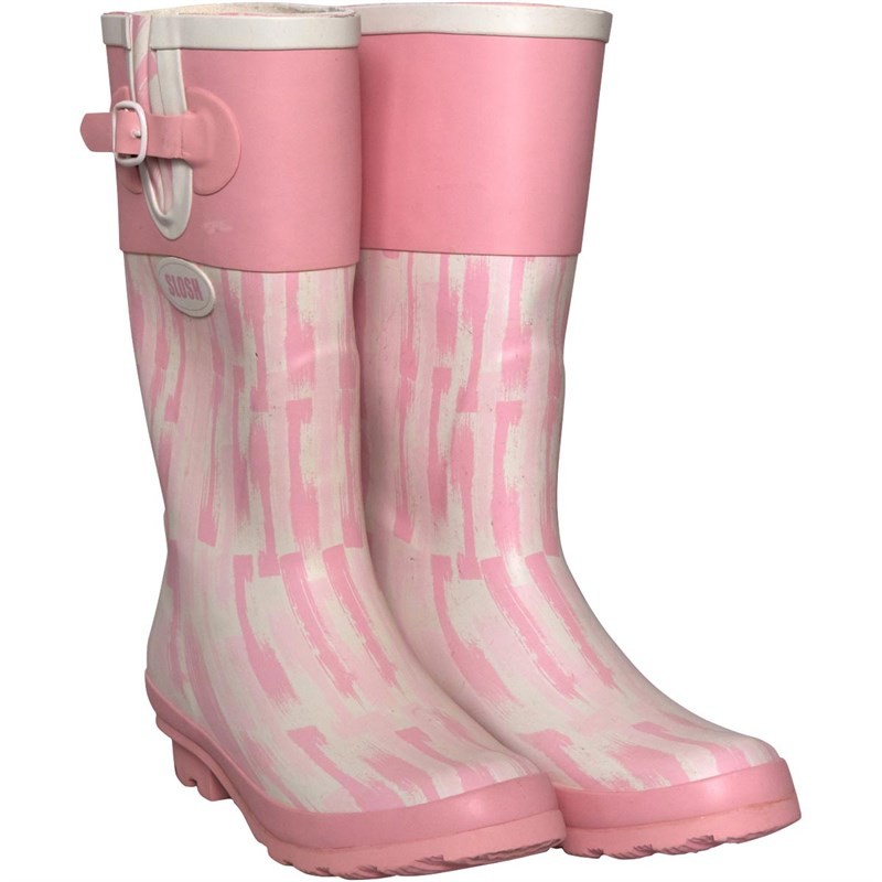 Slosh Womens Armitage Wellington Boots Pink