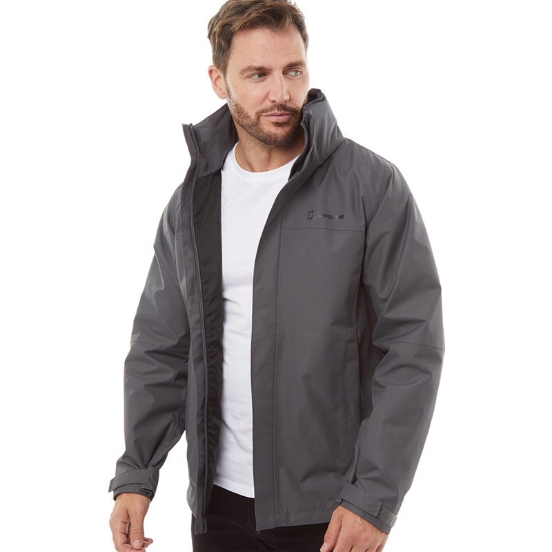 Berghaus Mens RG Alpha 2.0 Hydroshell Waterproof Shell Jacket Grey/Grey