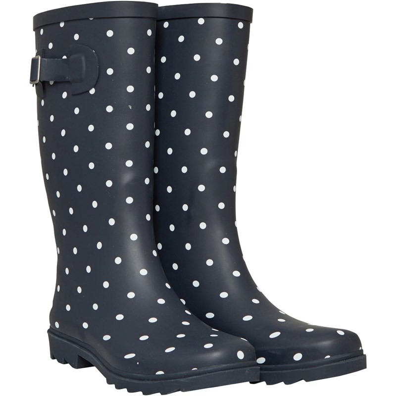 Board Angels Womens Print Wellies Navy/White