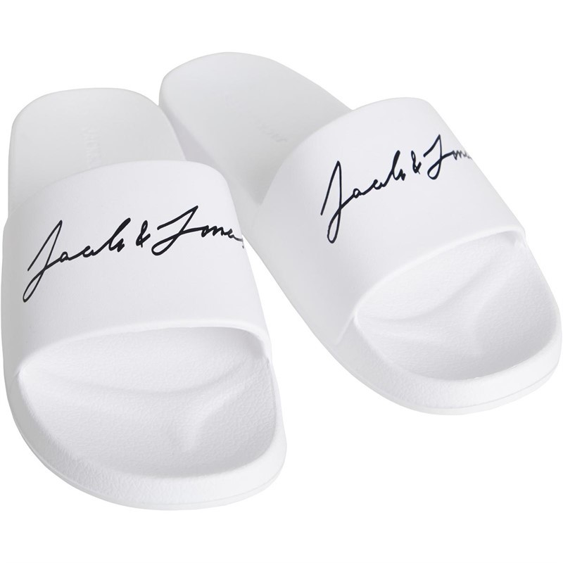 JACK AND JONES Mens Gary Moulded Slides White