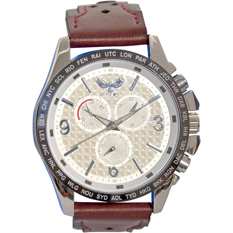 Brave Soul Mens Watch Silver