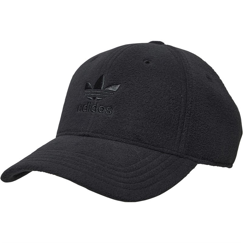 adidas Originals Mens Adicolor Classic Trefoil Fleece Baseball Cap Black