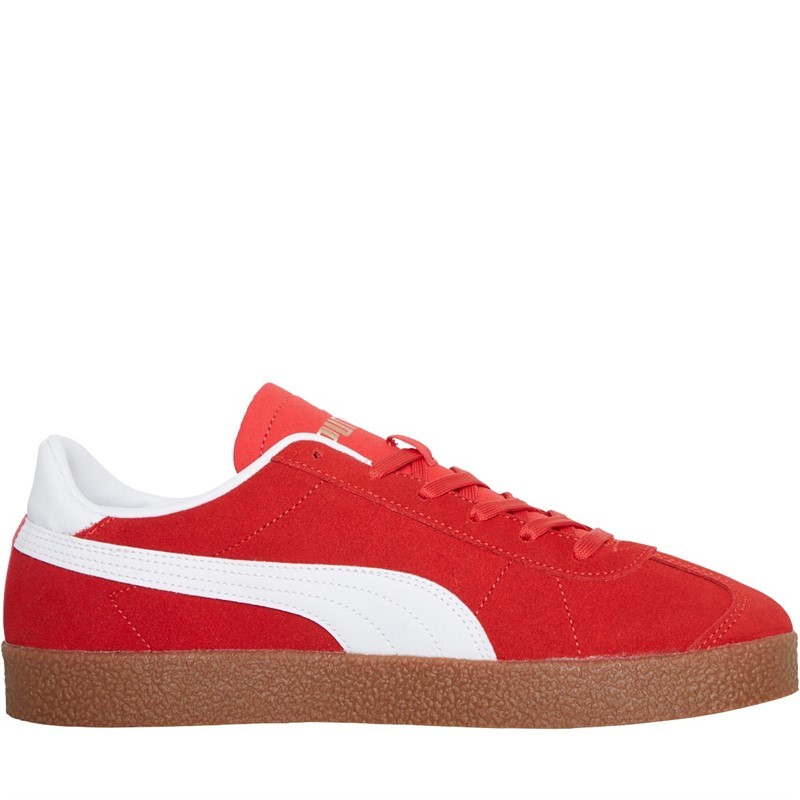 Puma Mens Club Trainers High Risk Red/Puma White