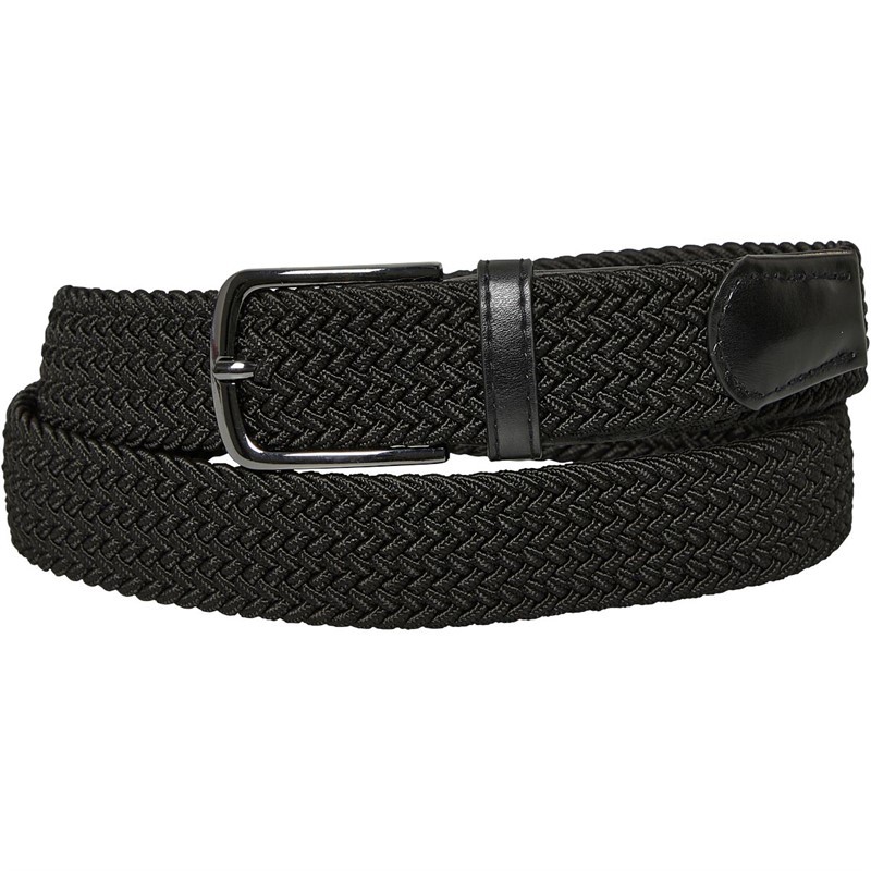French Connection Mens Woven Belt Black